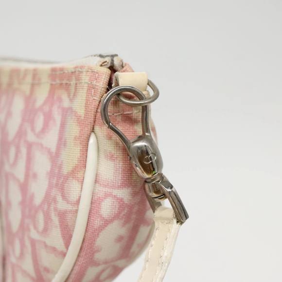 Christian Dior Saddle Pouch Trotter Canvas Pouch Pink Auth 95391 - Picture 9 of 16